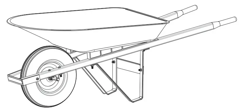 Anvil 4CU 4 Cu Ft Poly Tray Wheelbarrow