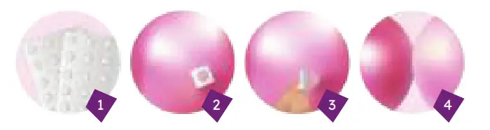 partizzle 50x Paper Confetti & Latex Helium Balloons - DOTS