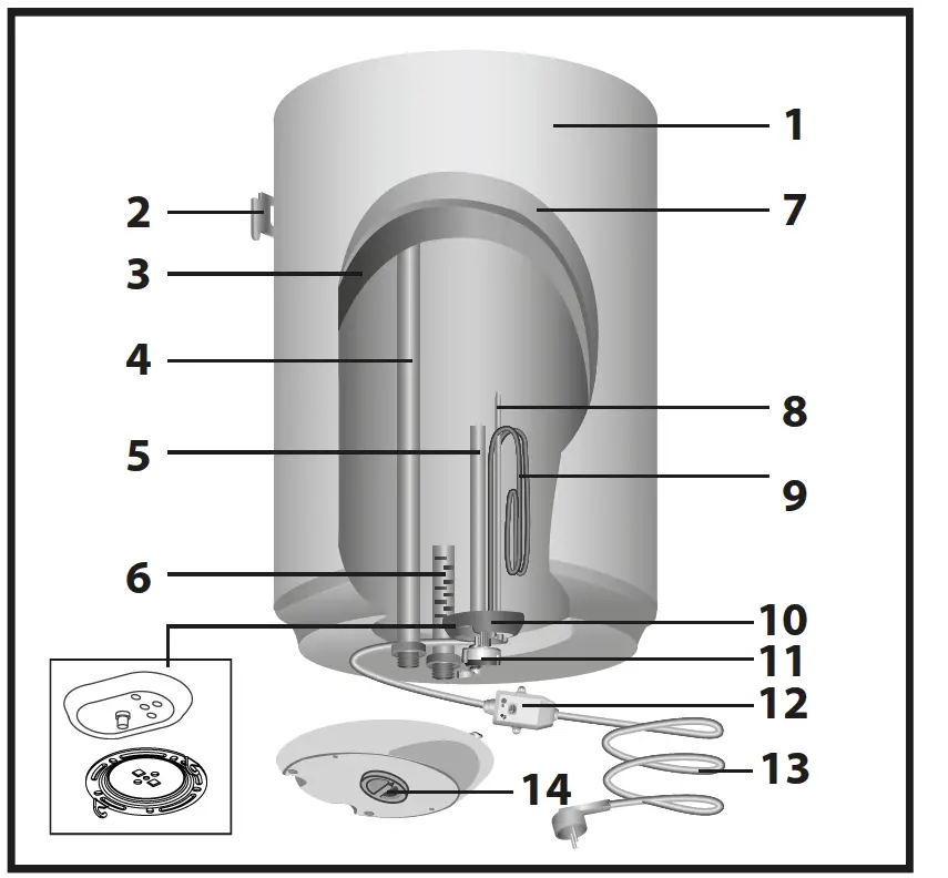 ARISTON BLU1 R ABS 80 V Electric Water Heaters fig 17