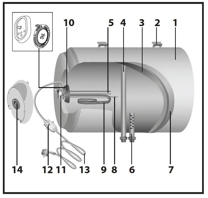 ARISTON BLU1 R ABS 80 V Electric Water Heaters fig 18