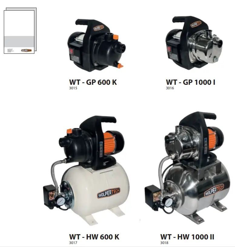 WOLPERTECH WT GP 600 K Garden Water Pump - Fig