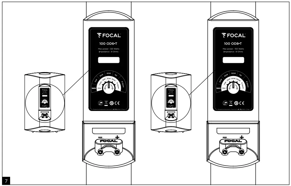Focal 100 OD6-T Black High Quality Outdoor Loudspeaker - Fig 4
