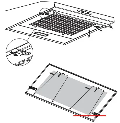oceanic 180B8 Recycling box hood - Maintenance and cleaning 3