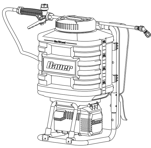 Bauer 58671 20V Cordless 4 Gallon Backpack Chemical Sprayer