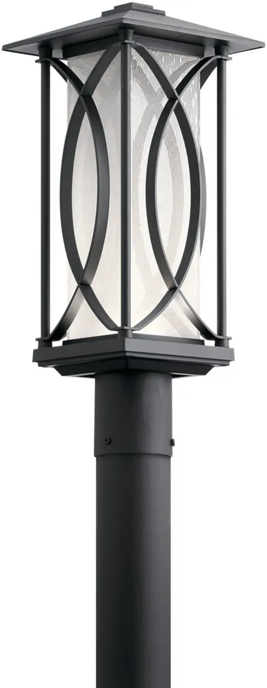KICHLER 49976BKTLED Ashbern 19-Inch Textured Black Transitional Light-Post-Lantern-feature