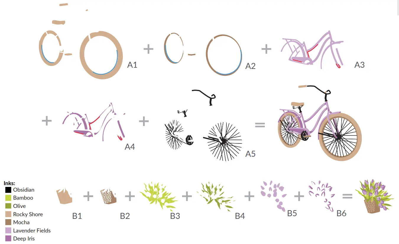ALTENEW Retro Bicycle Stamp Set