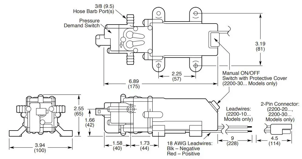 WORKHORSE LG15ESS 15 & 25 GALLON SPOT SPRAYER Instruction Manual - Dimensions