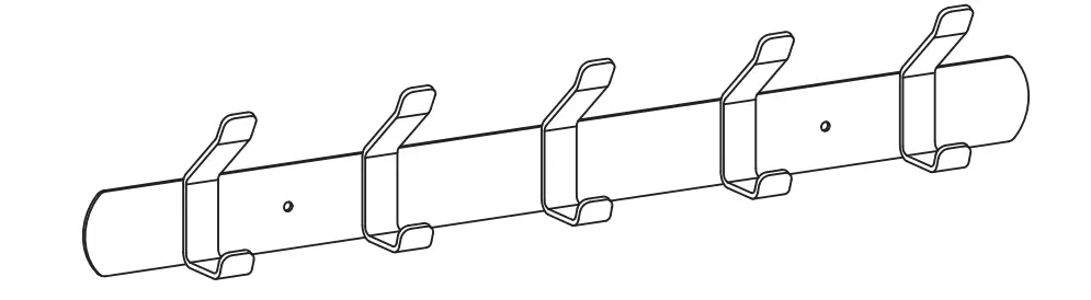 Origin 21 46322WPXLG 22 Inch 5 Hook Rail