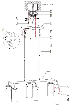 ZEVNI-A04764-Gerda-6-Light-Black-Brass-Modern-Contemporary-Chandelier-02
