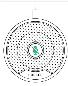 POLSEN US-OB-33 Omnidirectetional USB Boundry Microphone - Mute Button