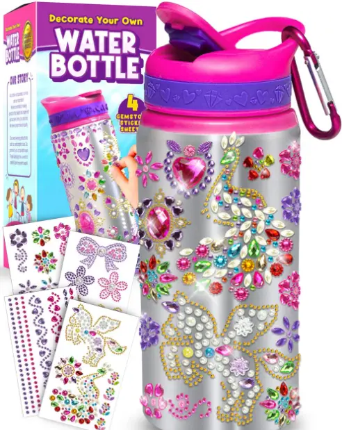Purple Ladybug A-PL-0514 Jewel Water Bottle