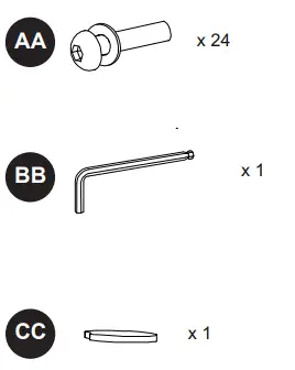 allen roth FTM20413E 1 Townsend Rectangle Extendable Outdoor Dining Table - PACKAGE CONTENTS