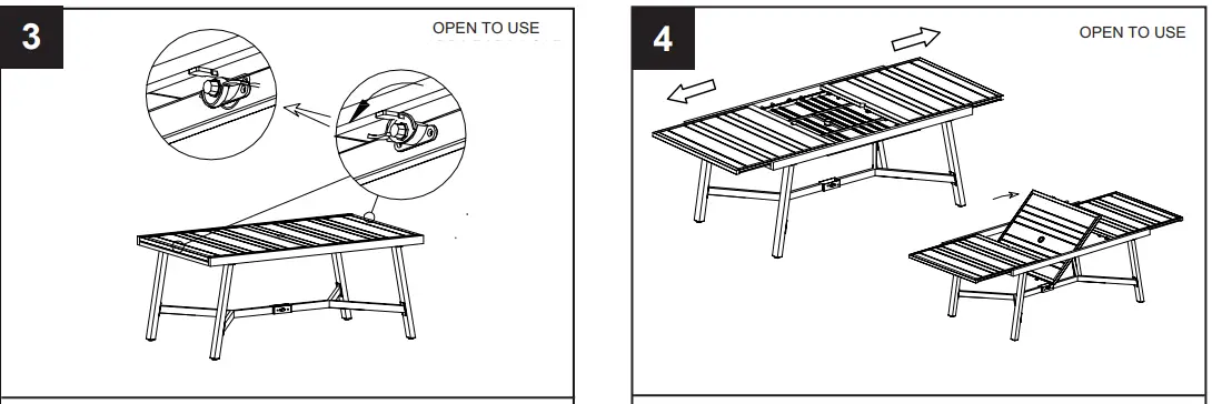 allen roth FTM20413E 1 Townsend Rectangle Extendable Outdoor Dining Table - PACKAGE CONTENTS 2