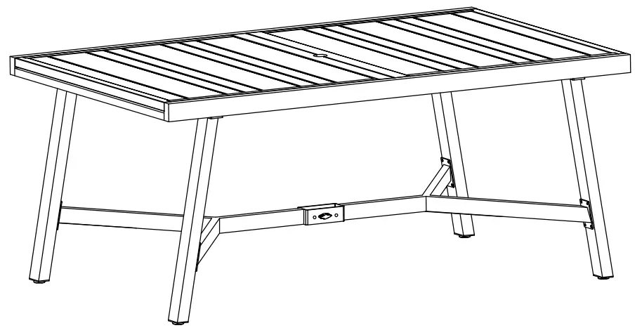 allen roth FTM20413E 1 Townsend Rectangle Extendable Outdoor Dining Table
