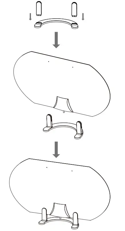 ANTOP AT-122B Paper Thin World Map Indoor HDTV Antenna - Stand 2