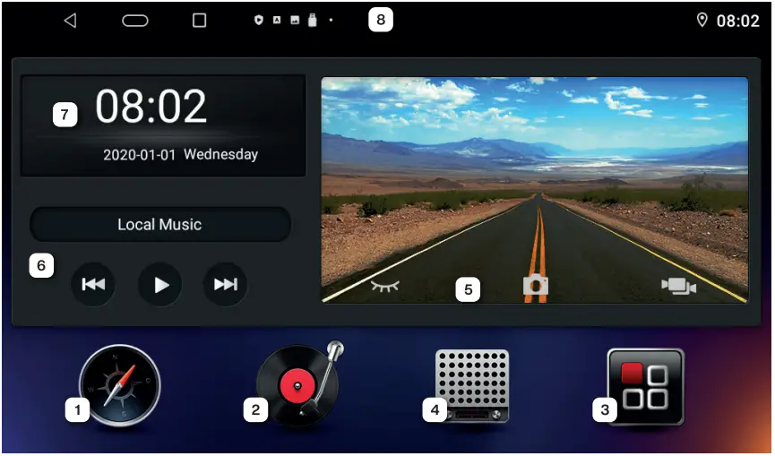 VORDON 910 Car Stereo Display A2