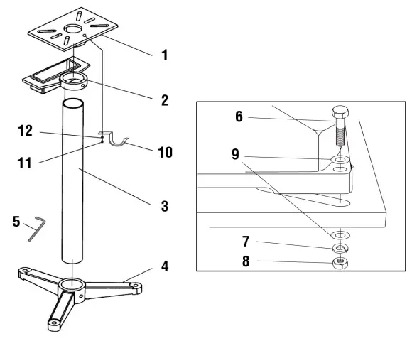 POWER-FIST-9027905-Bench-Grinder-Pedestal-Stand-fig-2