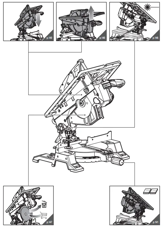 RYOBI RTMS1800 Combined Miter Saw 9