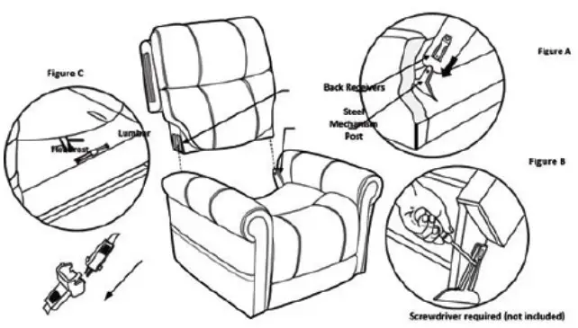 ROYALE MEDICAL S19401 Chadwick Lift Chair Range - CHAIR ASSEMBLY