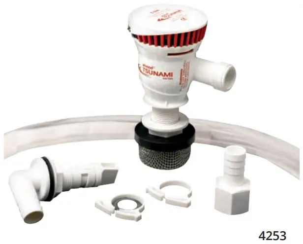 Attwood Marine MK2 T500 Manual Bilge Pump w Installation Kit - FIGURE 1