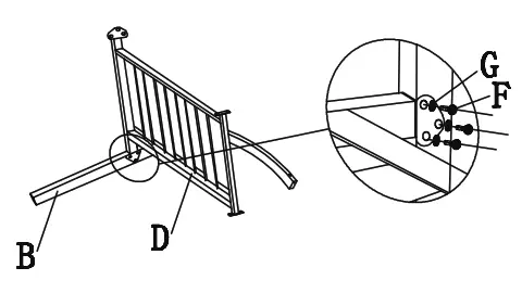 NUU GARDEN SID007-01 5PCS Iron Dinning Set - Assemble
