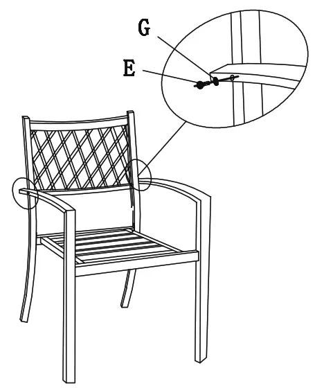 NUU GARDEN SID007-01 5PCS Iron Dinning Set - Assemble3
