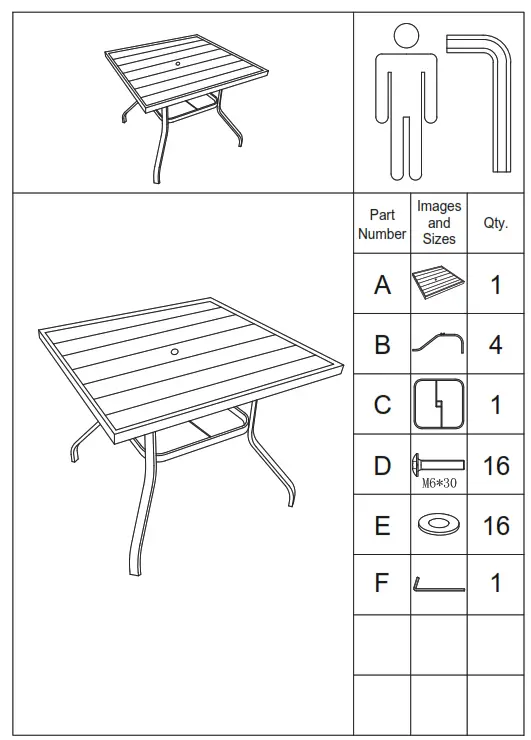 NUU GARDEN SID007-01 5PCS Iron Dinning Set - Assemble4