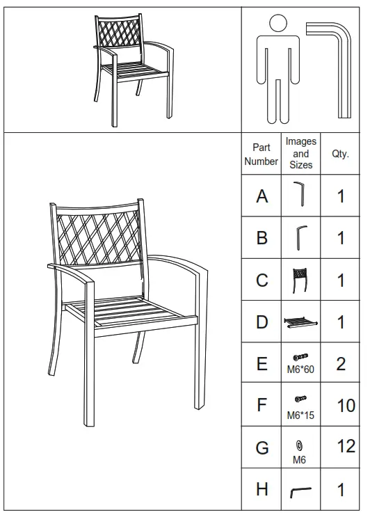 NUU GARDEN SID007-01 5PCS Iron Dinning Set - furniture
