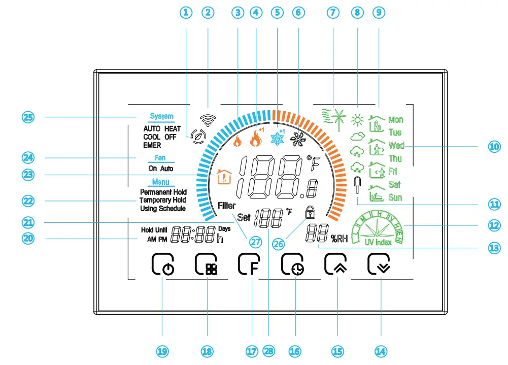 BECA BHP-8000 Room Thermostat - REFERENCE