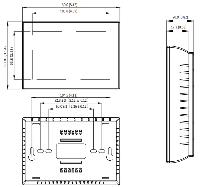 BECA BHP-8000 Room Thermostat - deminision