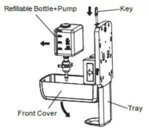 LUXTON B08J2VDCMQ Automatic Hand Sanitizer Dispenser - parts name A