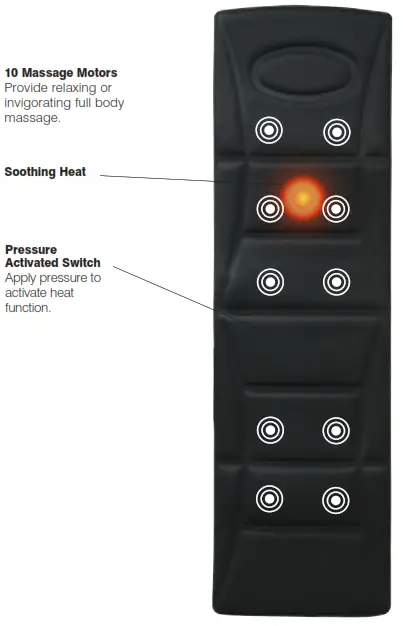 Homedics MMP-200TLA 10 Motor Full Body Massager with Heat Instruction - Massage Motors
