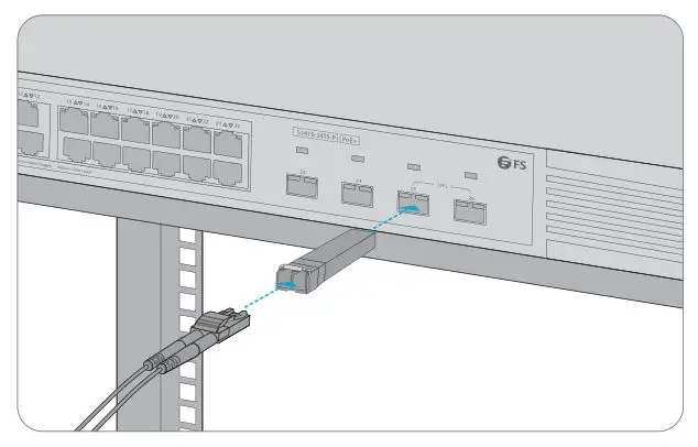 FS Managed L2+ Gigabit PoE+ Switches - Connecting the SFP SFP+ Ports