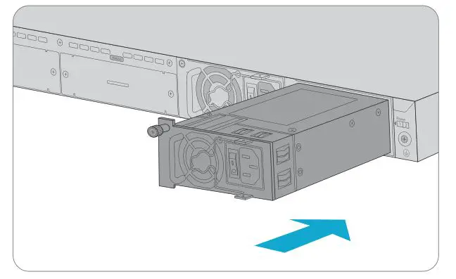 FS Managed L2+ Gigabit PoE+ Switches - Installing the Power Supply Module