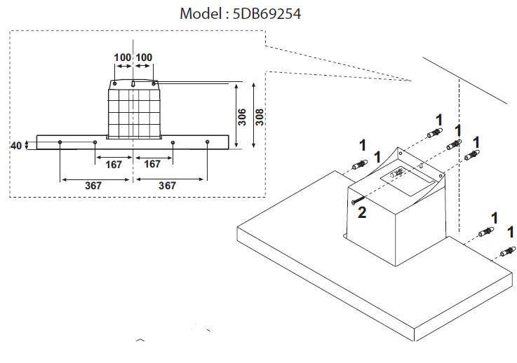 BLAUPUNKT 5DB66254 Extractor Hood fig 5