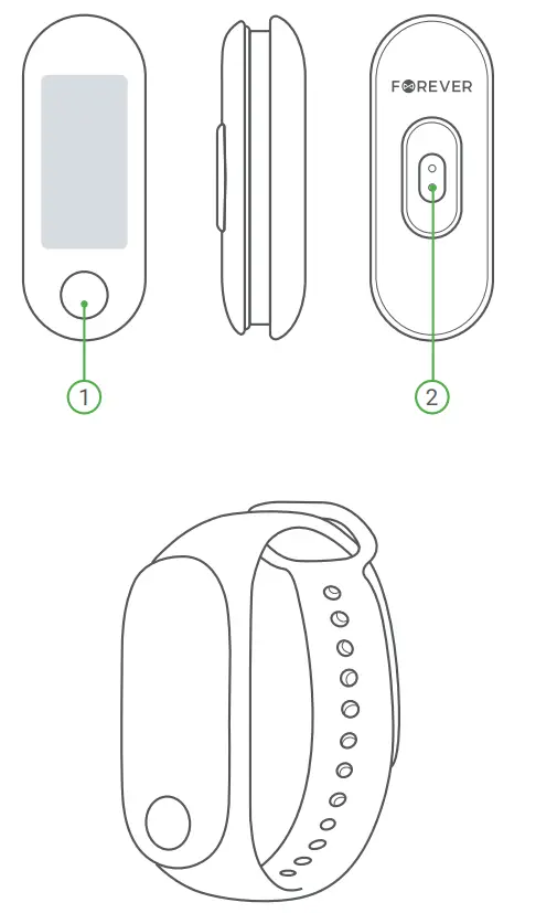 FOREVER SB50 Fitband Fitness Tracker Smartband - fig