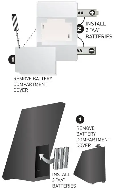 ACURITE Alarm Clock - INSTALL BATTERIES