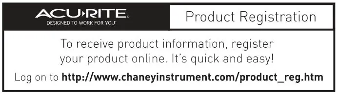 ACURITE Alarm Clock - Product Registration