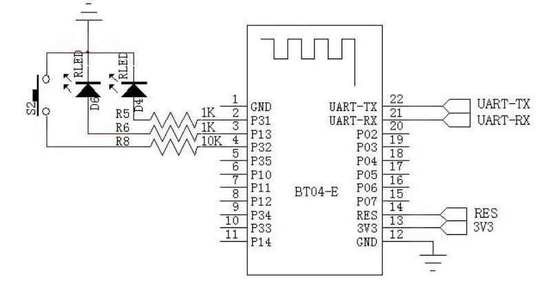 Shen Zhen Dx Smart Technology DX-BT04-E Bluetooth Module- Diagram