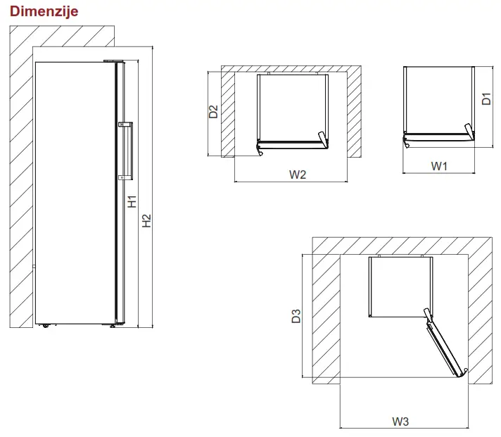 KONCAR H1A 54 250 BFN Refrigerator - Fresh Food