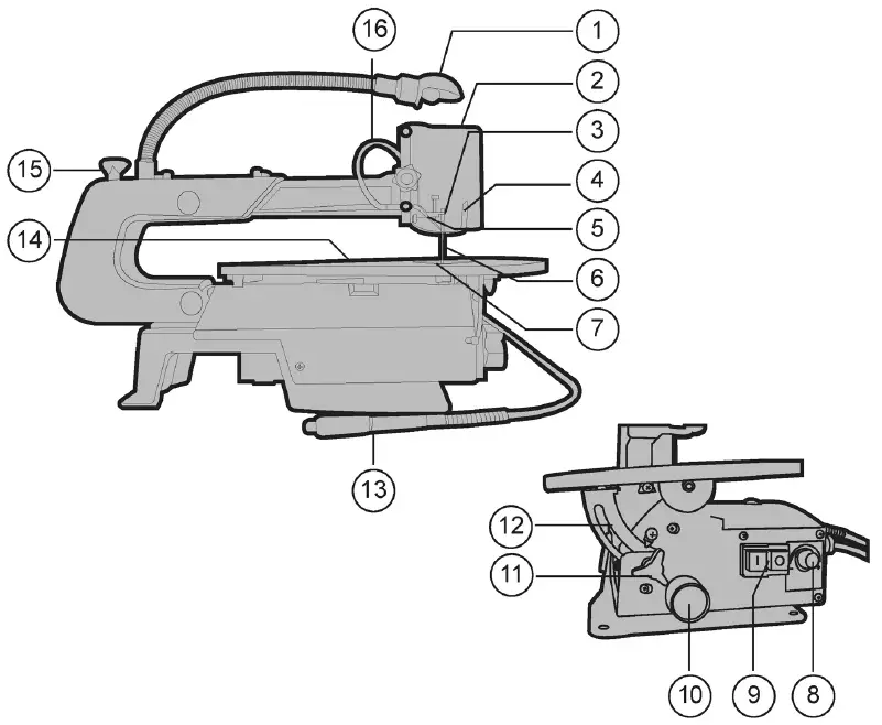 Clarke CSS400C Variable Speed Scroll Saw fig 2