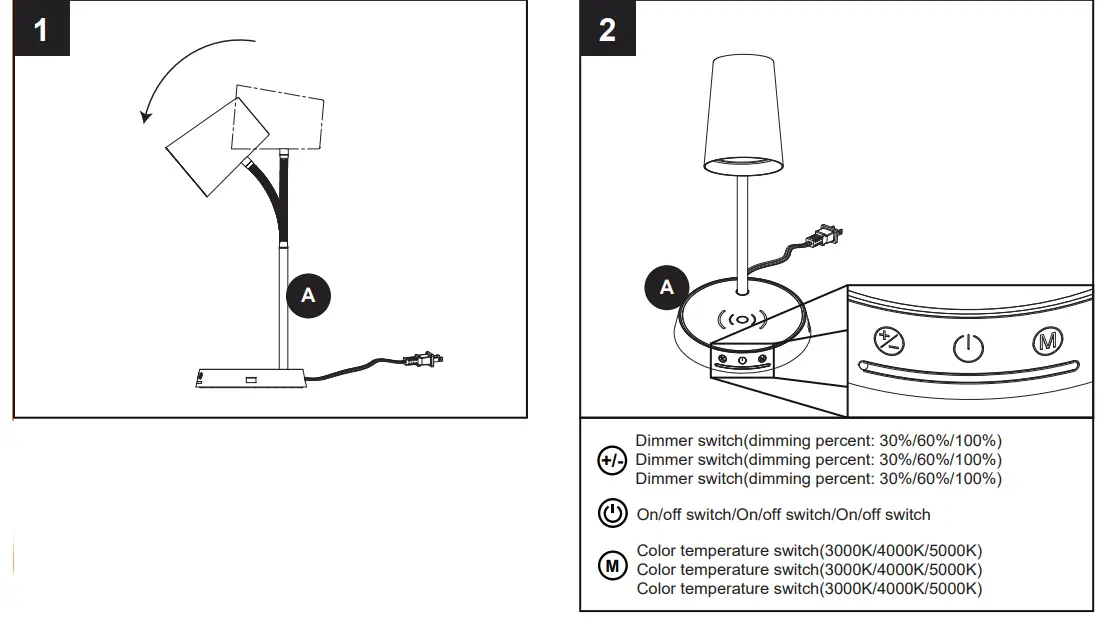Style 2917138 LED Desk Lamp Instructions - OPERATING INSTRUCTIONS