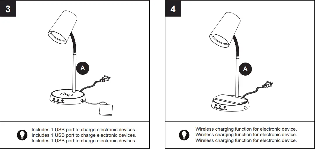 Style 2917138 LED Desk Lamp Instructions - OPERATING INSTRUCTIONS