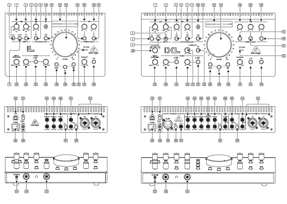 Behringer STUDIO-XL High-End Studio Control and Communication Center with Midas Preamps 23