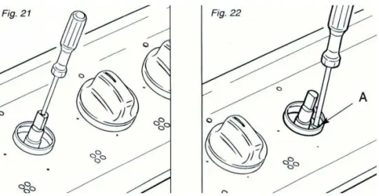omega OCG32XCOM Gas Cooktop - GAS TAPS