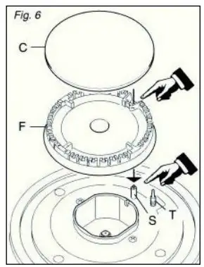 omega OCG32XCOM Gas Cooktop - WOK BURNER