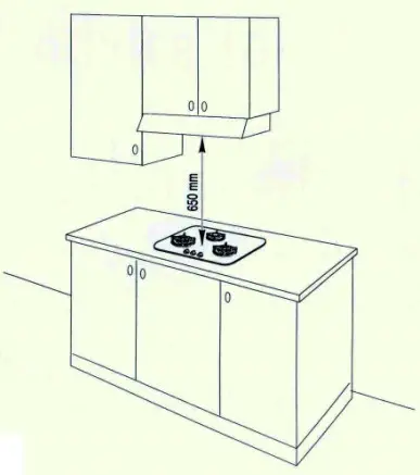 omega OCG32XCOM Gas Cooktop - size