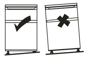 inventor DP1590S Double Door Refrigerator - levelling the unit