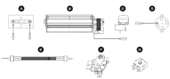 LifeSmart HT1287 Infrared Quartz Heater - PARTS LIST