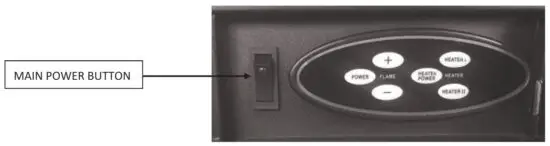 COSTWAY EP24790 Electric Fireplace - MAIN POWER BUTTON